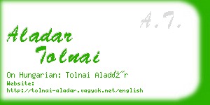 aladar tolnai business card